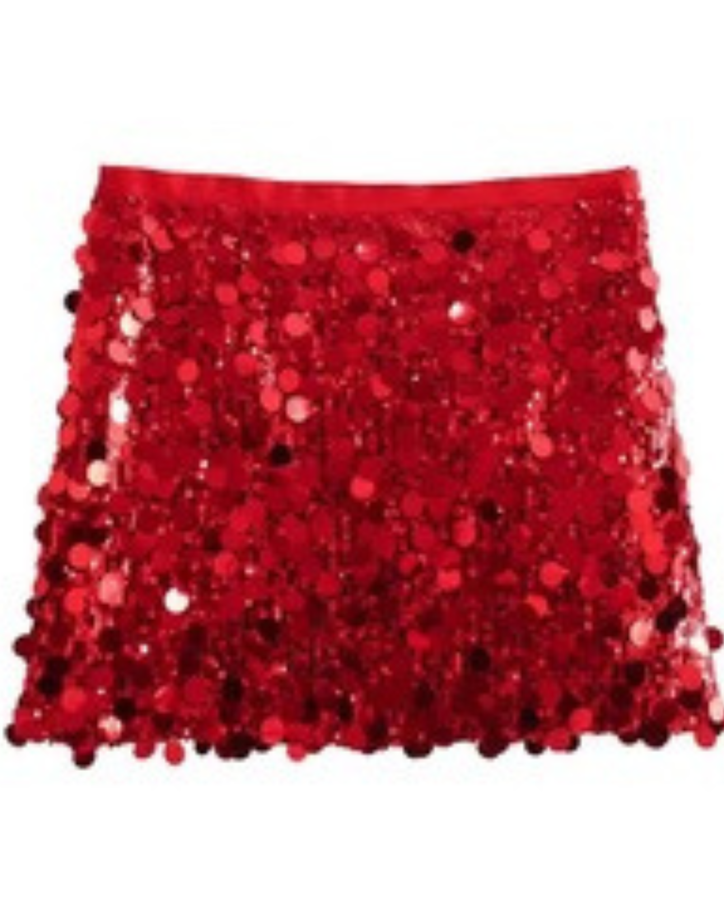 Sequin Skirt / Red
