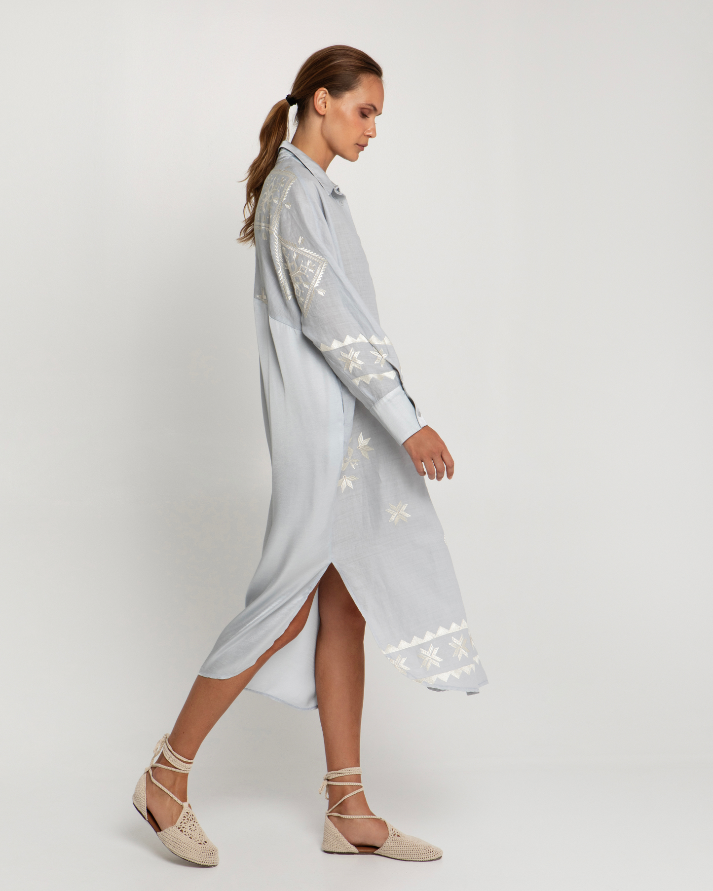 Lefkada Chem Dress by Greek Archaic Kori