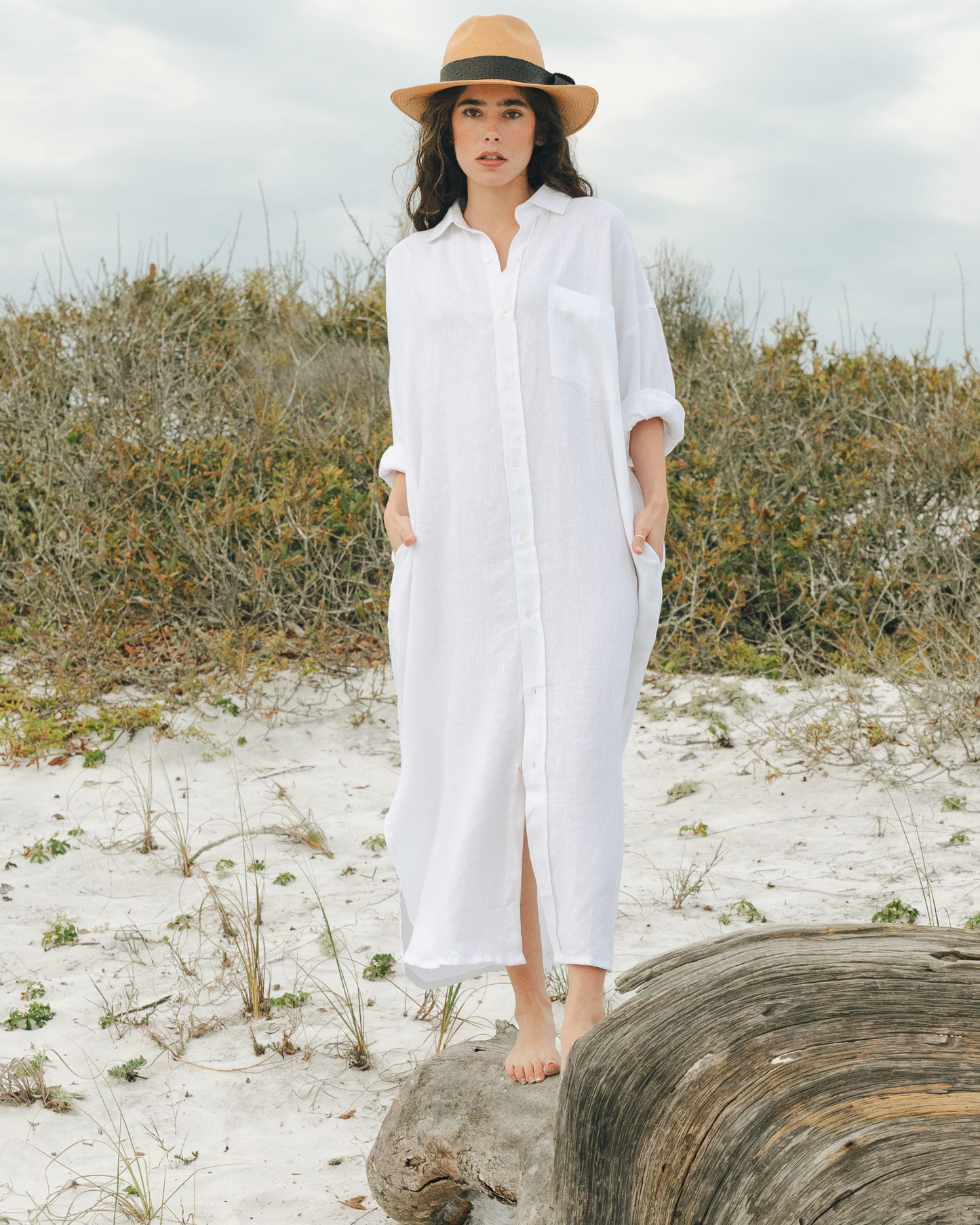 Florence Shirtdress in White