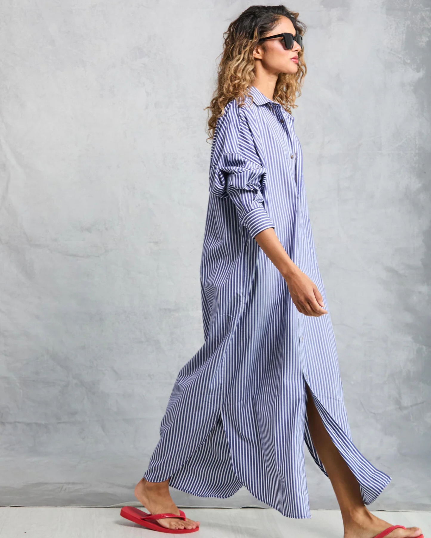 Phoebe Shirt Dress by Mamene / Navy