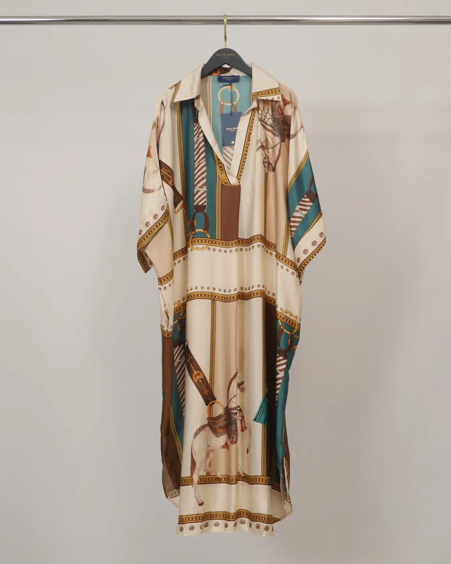 Satin Equestrian Dress / Beige