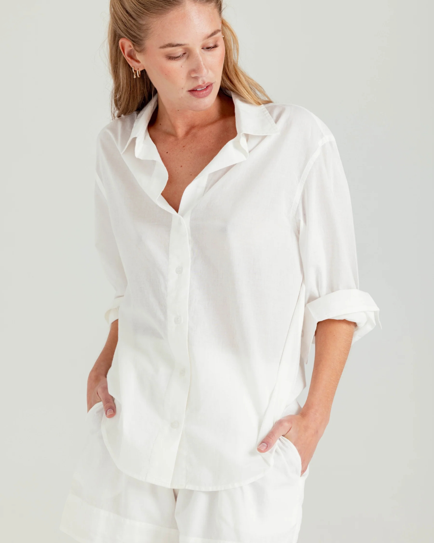 Cambric Emerson Shirt by Sundays / Soft White