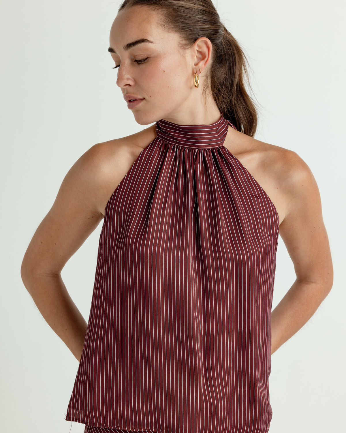 BROWNSTONE STRIPE LEO TOP by Sundays