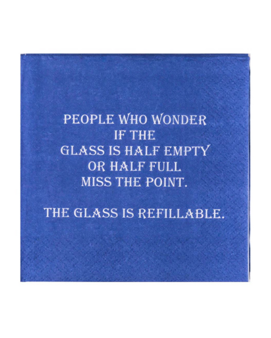 Glass Refillable Cocktail Napkin by Mary Phillips Designs