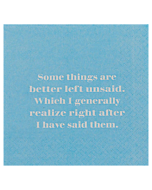Better Left Unsaid Cocktail Napkin by Mary Phillips Designs