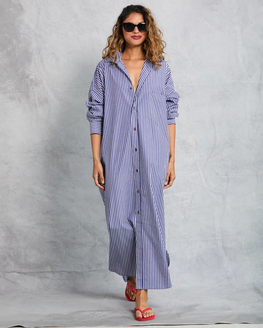 Phoebe Shirt Dress by Mamene / Navy
