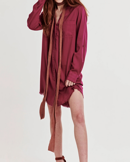 Avery Dress by Dear John / Purple Wine
