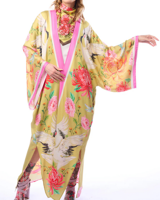 Legand Crane Kimono by Aratta