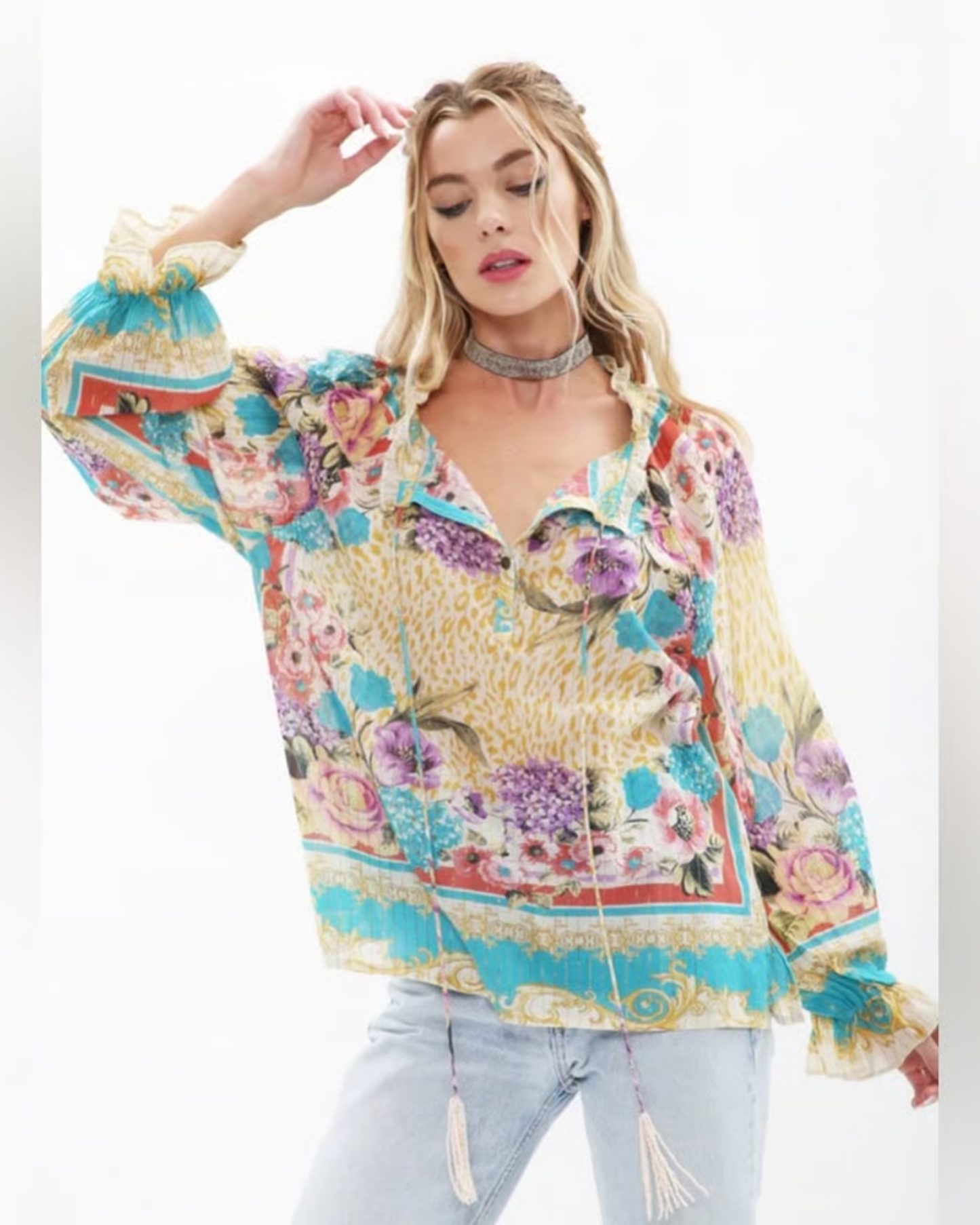 Artisan Leopard Blouse by Aratta