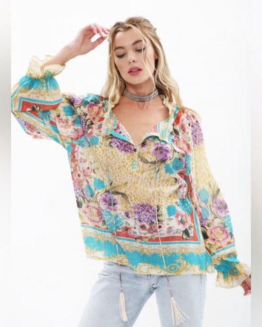 Artisan Leopard Blouse by Aratta