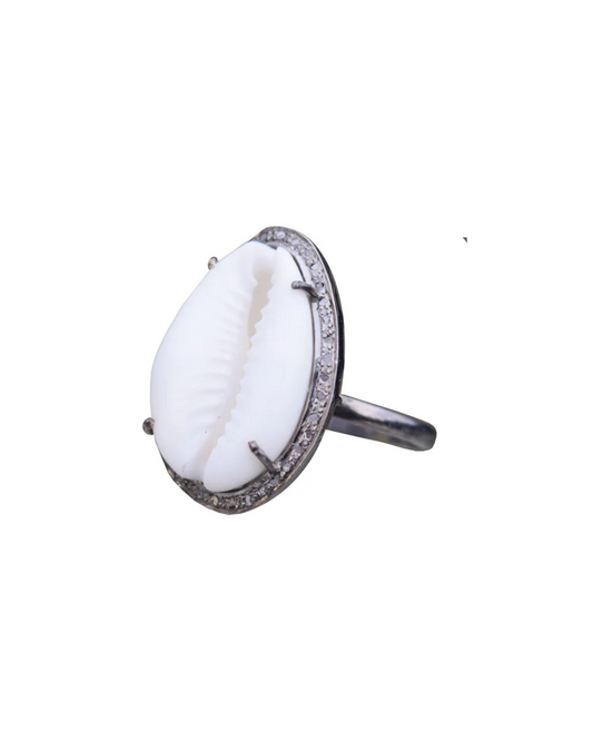 Cowrie Diamond Ring by S. Carter Designs