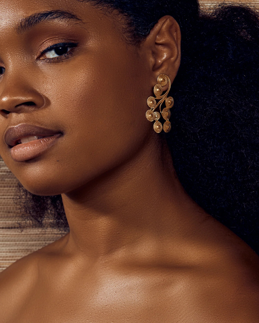 Valeria Brass Earrings by We Dream In Colour