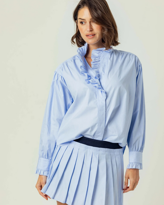 Della Blue Stripe Shirt by Sundays