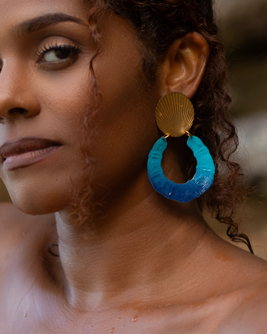 Ocean Bambou Earrings by We Dream In Colour