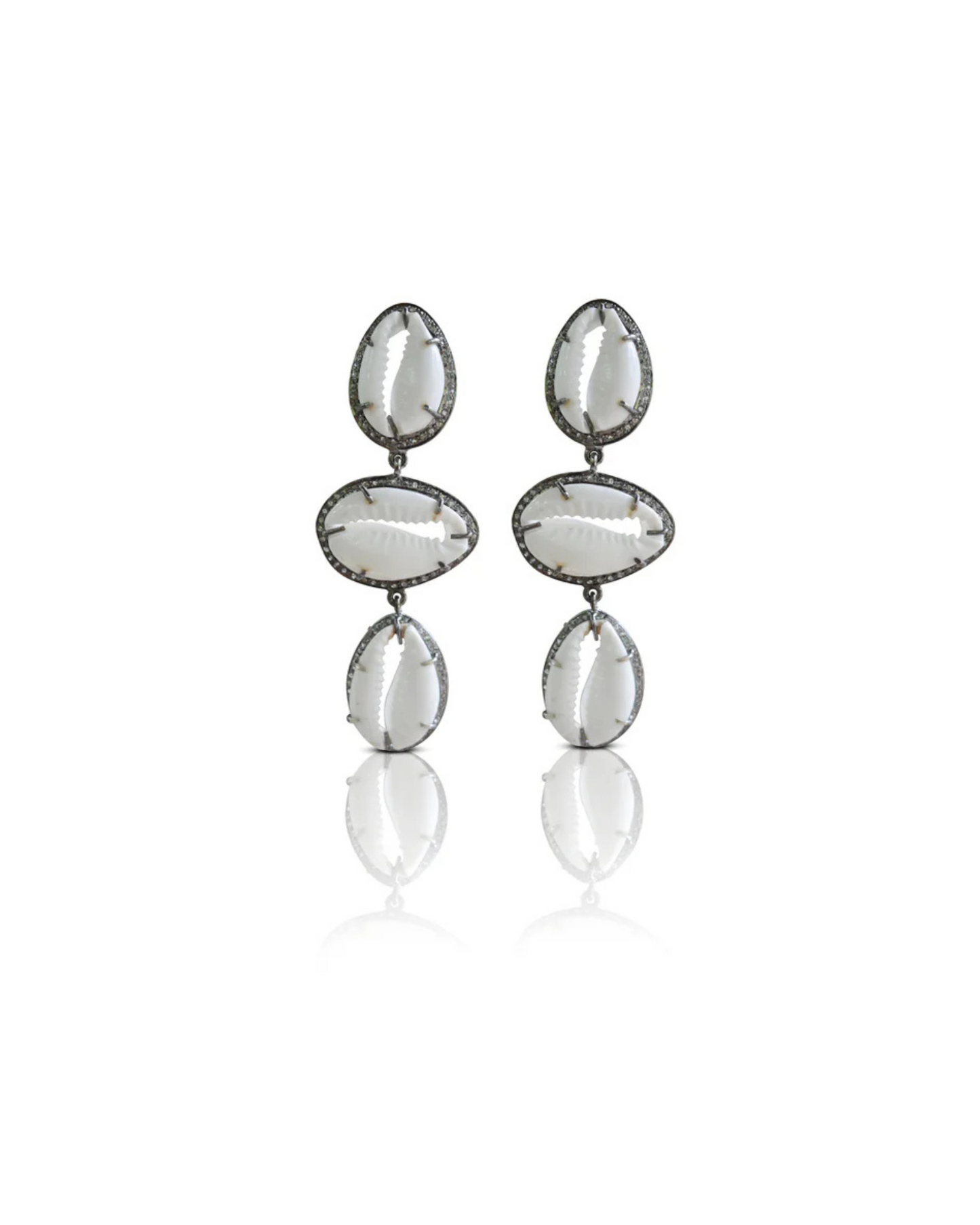 Cowrie Drop Earrings by S. Carter Designs