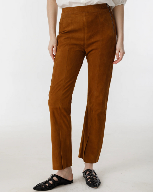 Tan Suede Pant by Lanhtropy