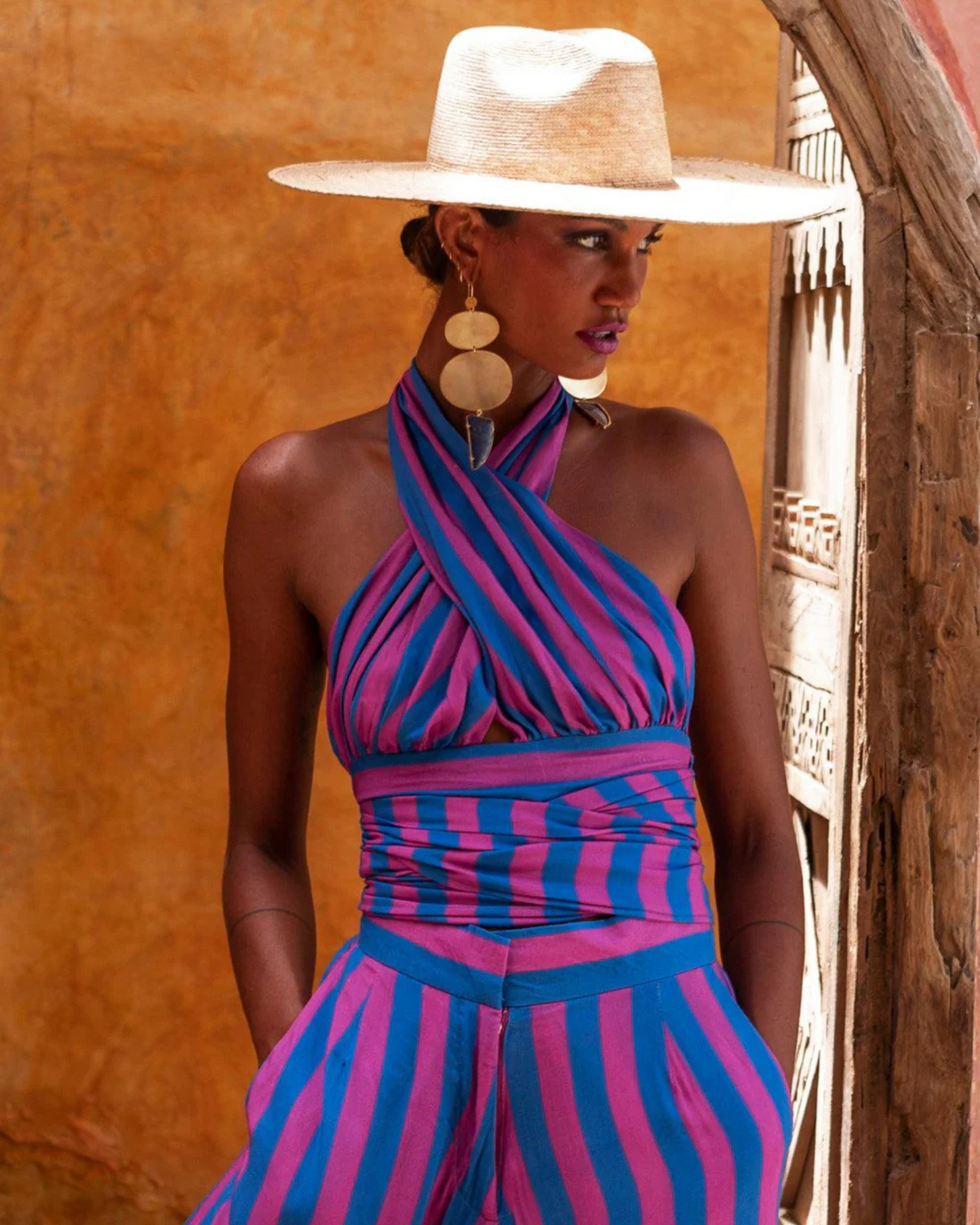Simon Top by Erika Pena / Blue Stripe