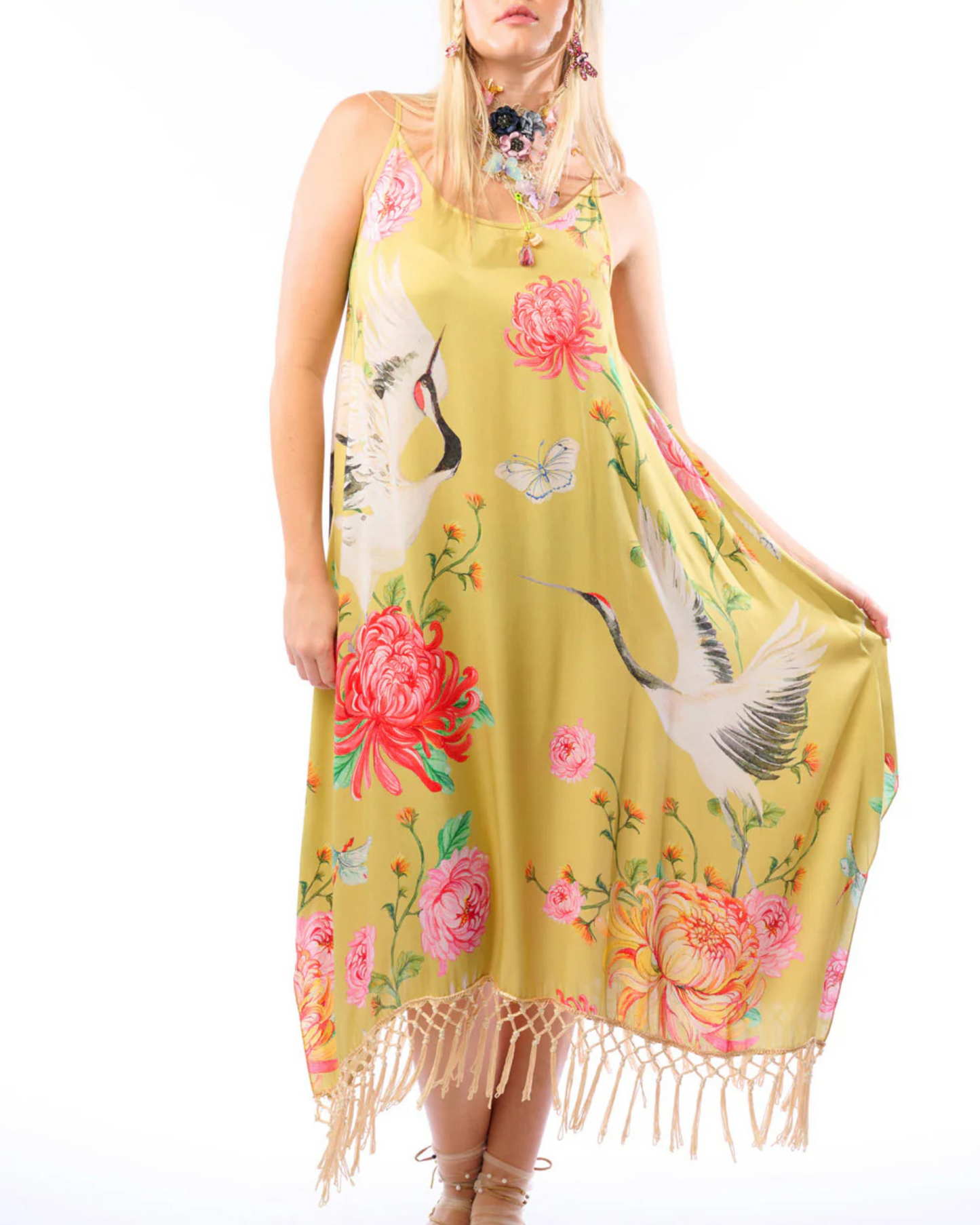 Crane Dress by Aratta / Mustard