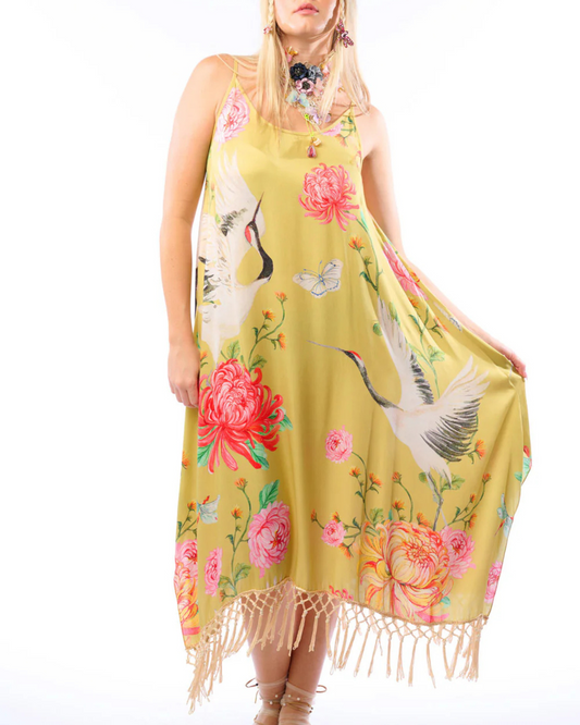 Crane Dress by Aratta / Mustard
