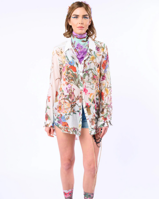 Lilia Embroidered Shirt by Aratta
