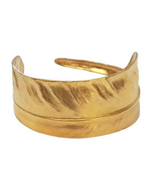 Feather Cuff Bracelet by We Dream In Colour / Gold