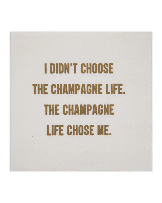 Champagne Life Cocktail Napkin by Mary Phillips Designs