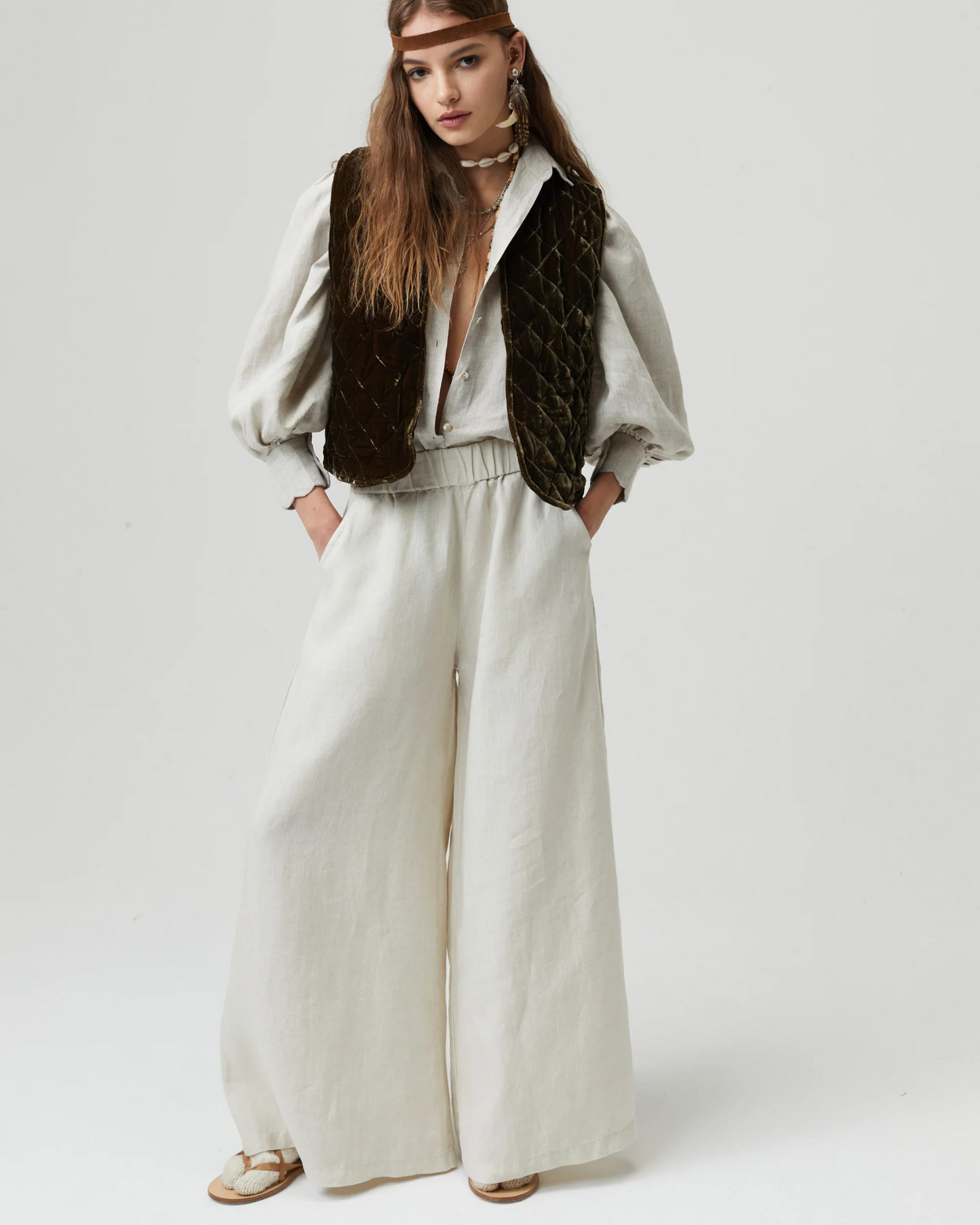 Cape Linen Pant by Lanhtropy / Natural