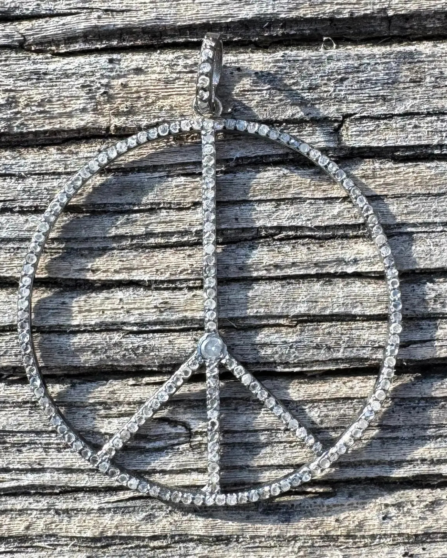 Pave Peace Pendant by Ilissa Michele
