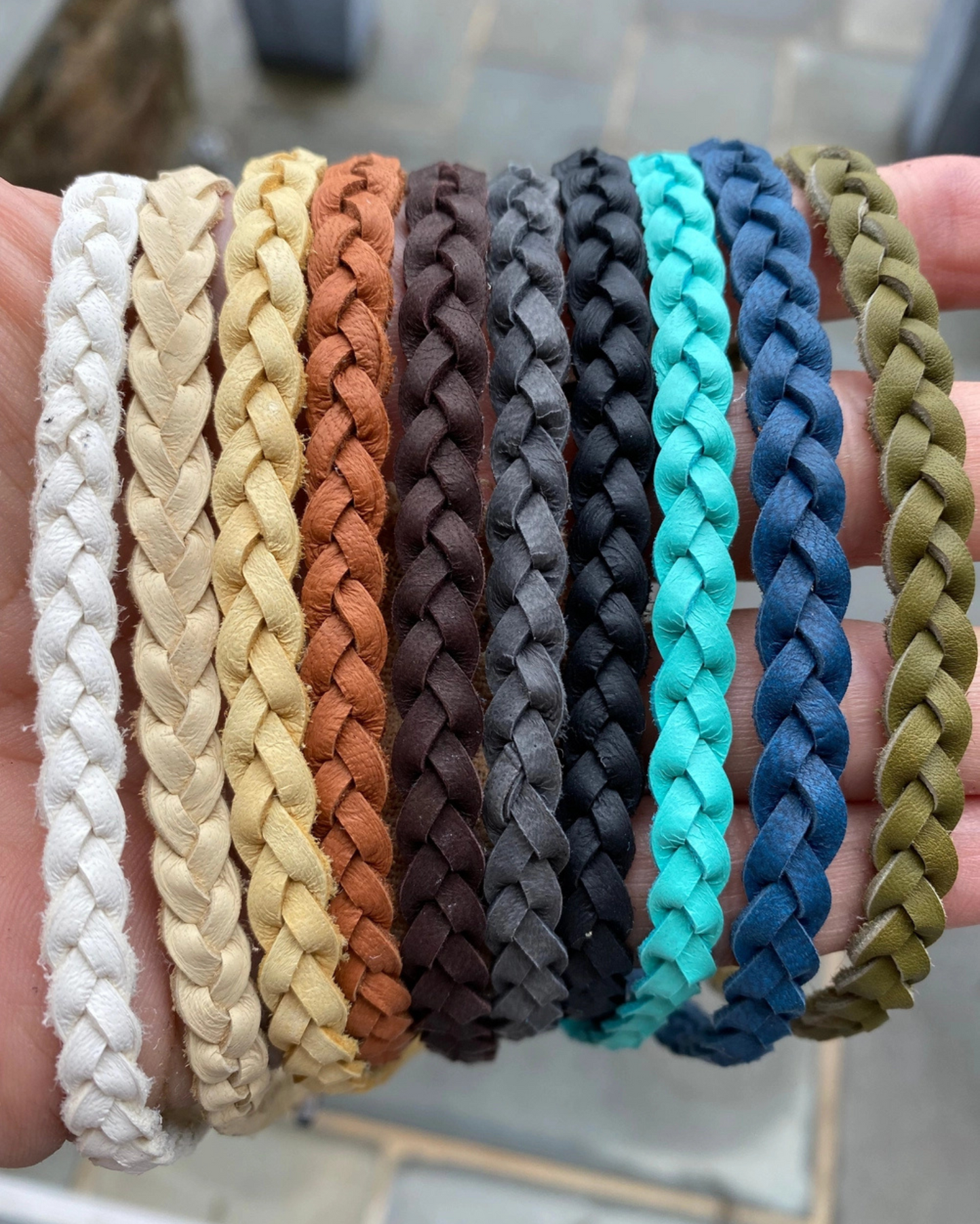 Braided Leather Necklace by Ilissa Michele Jewelry / Cognac