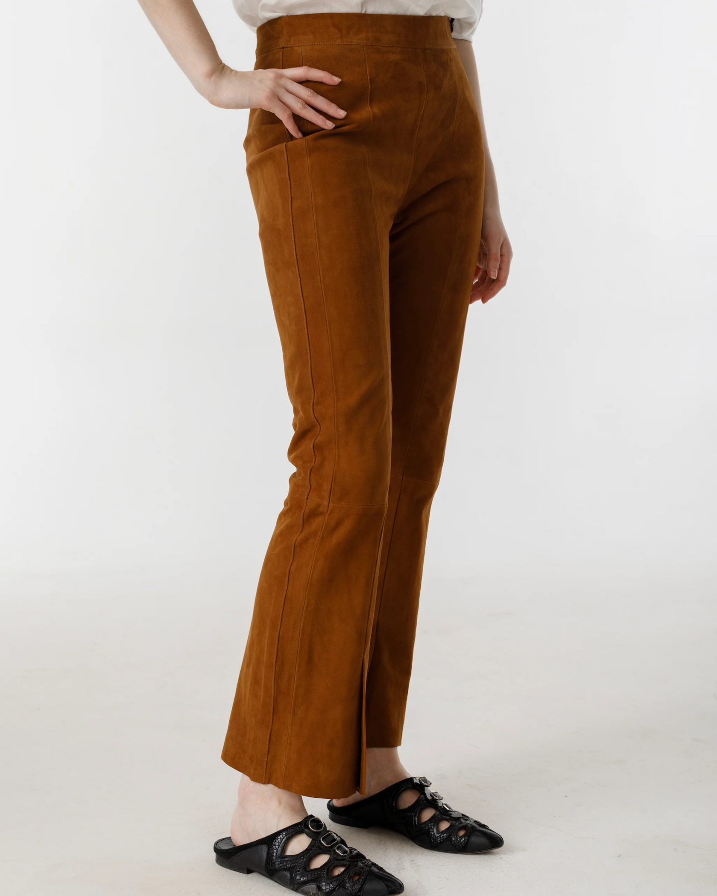 Tan Suede Pant by Lanhtropy
