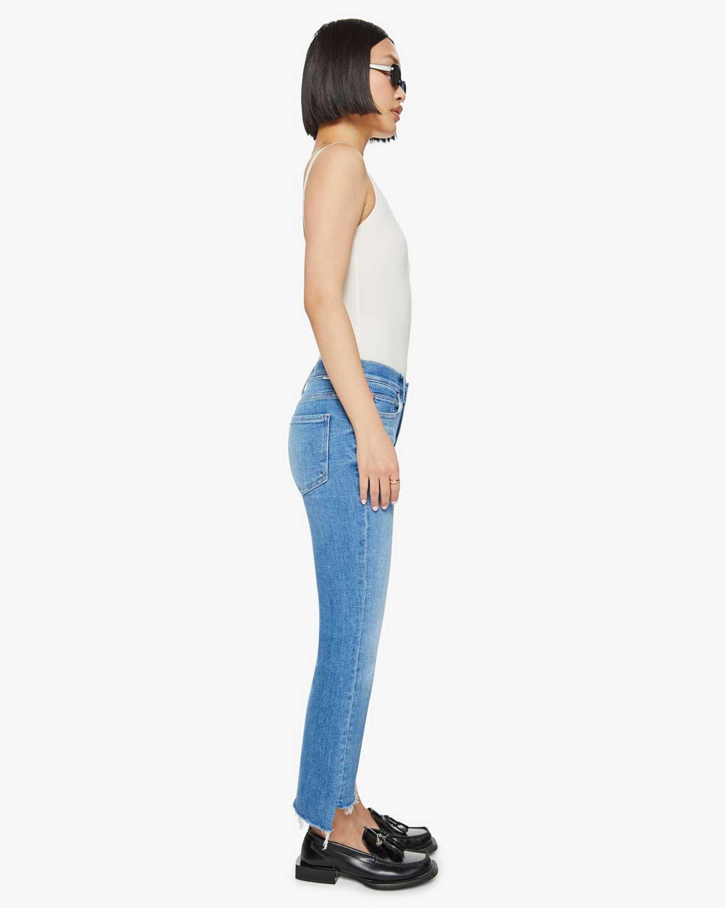 Lil Insider Step Crop Fray by Mother