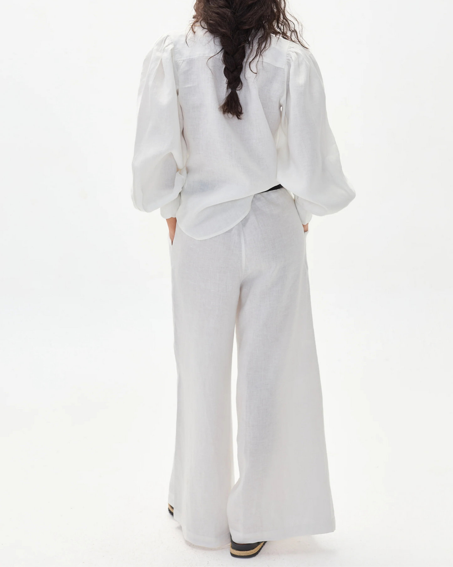 Cape Linen Pants by Lanhtropy / White