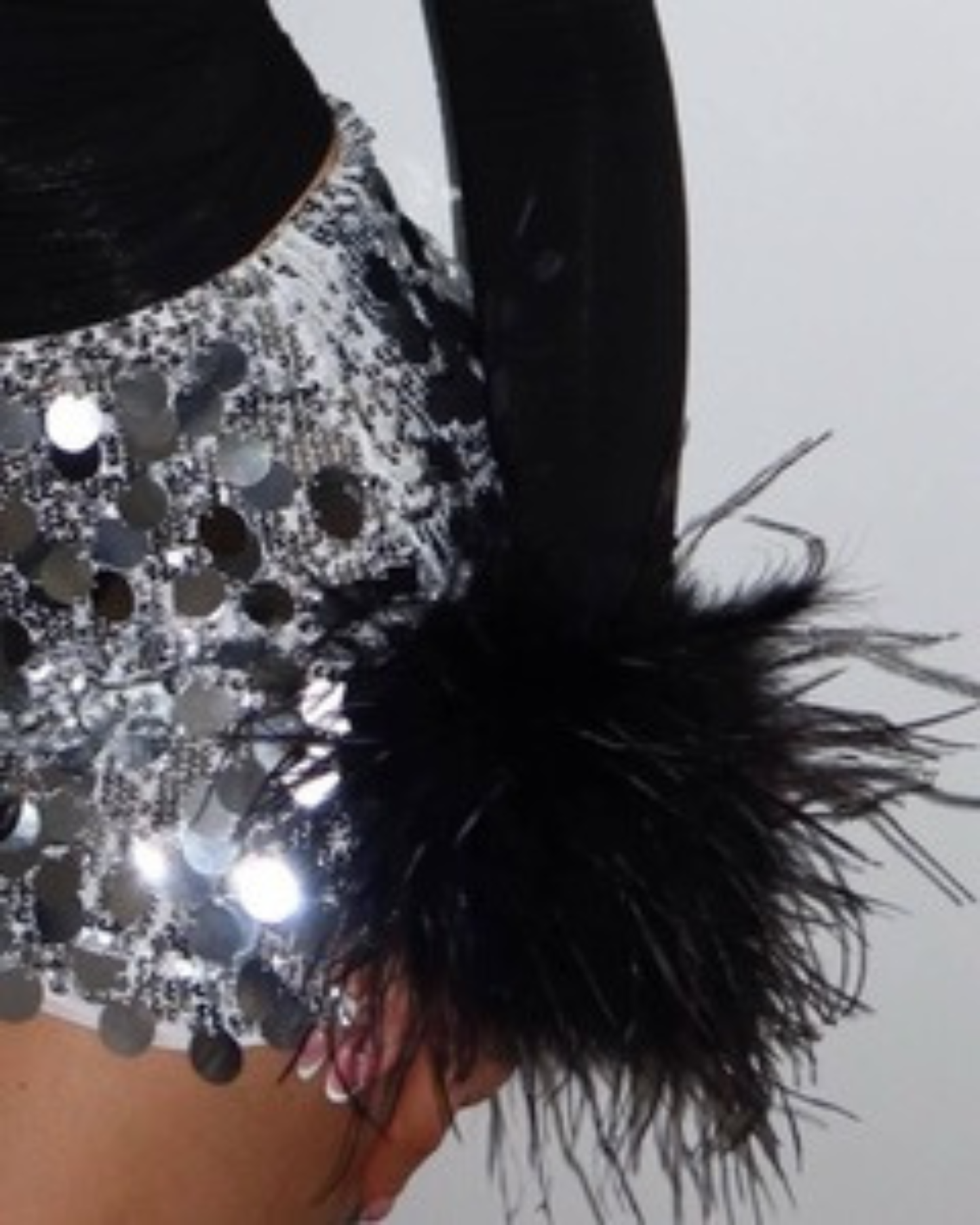 Sequin Skirt / Silver