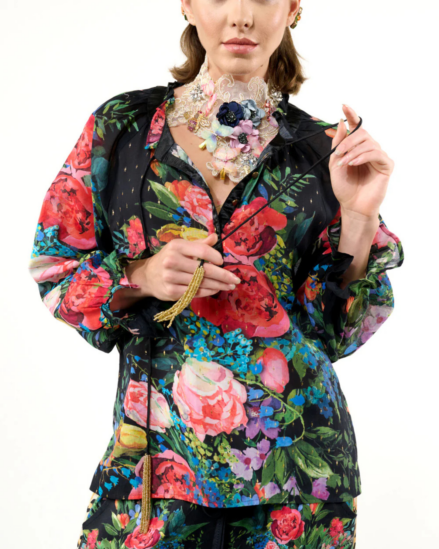 Zinnia Blouse by Aratta / Black