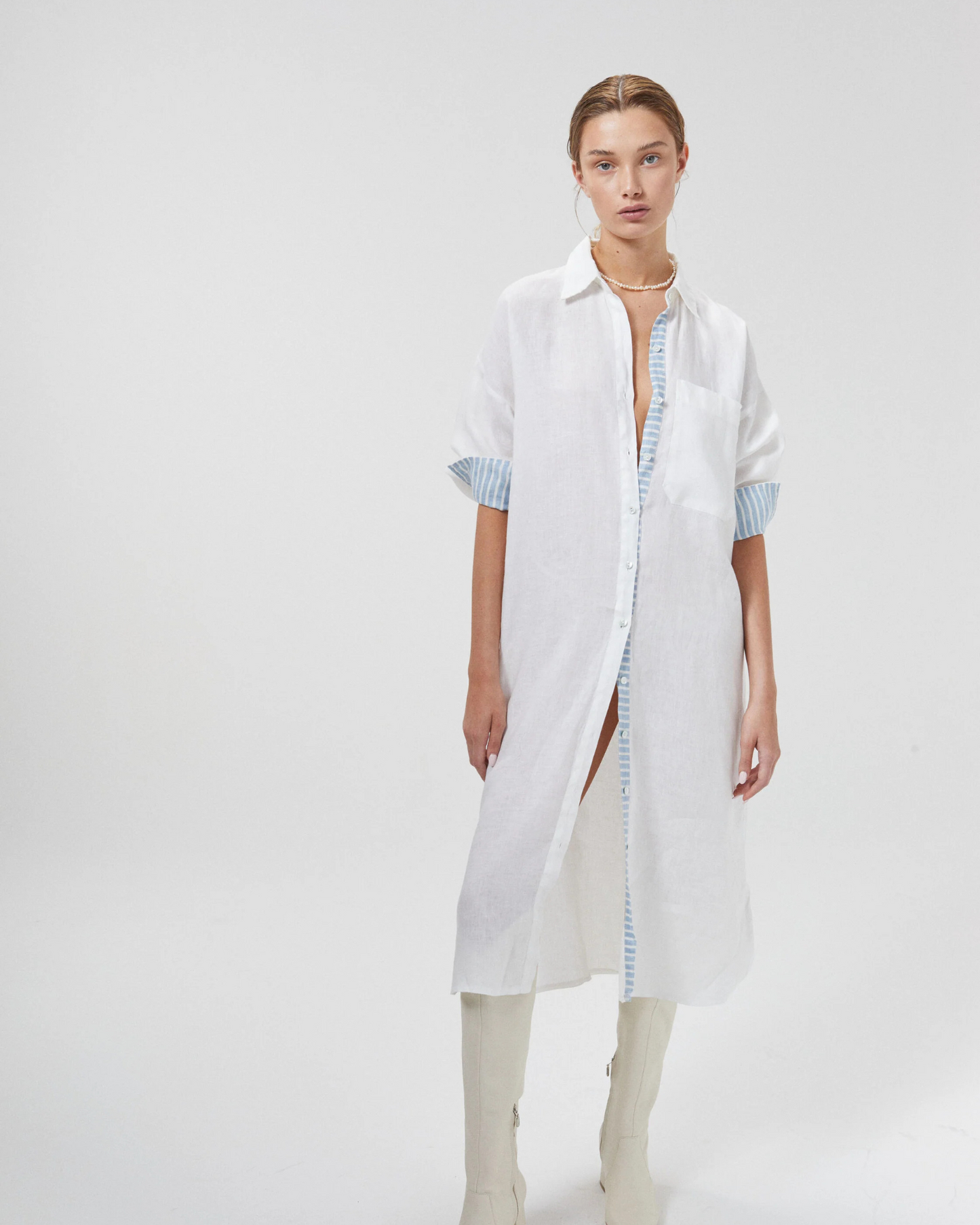 Island Linen Midi Dress by Lanhtropy