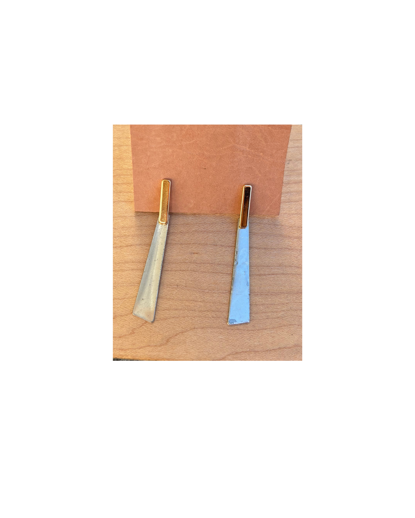 Gold & Silver Drop Earrings by Merry Beth Myrick
