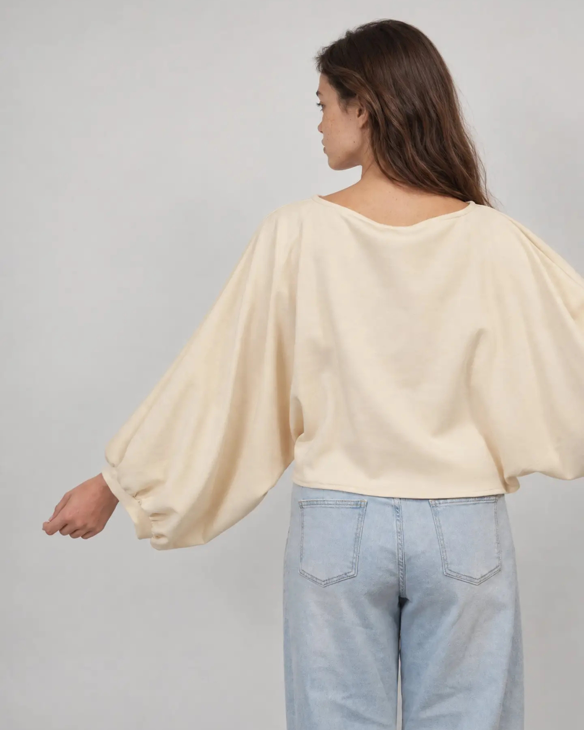 Fluid Tunic with Puff Sleeves