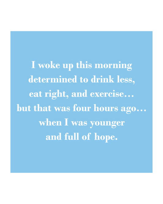 Woke Up This AM Cocktail Napkin by Mary Phillips Design
