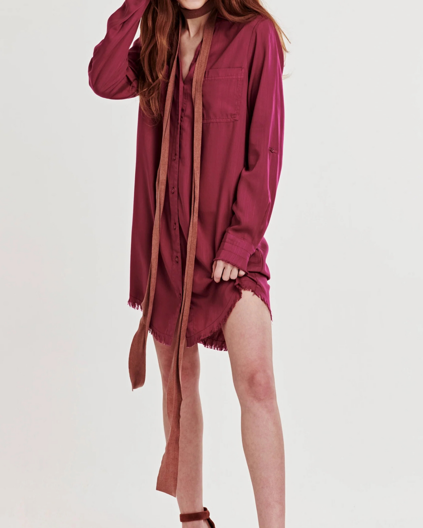 Avery Dress by Dear John / Purple Wine