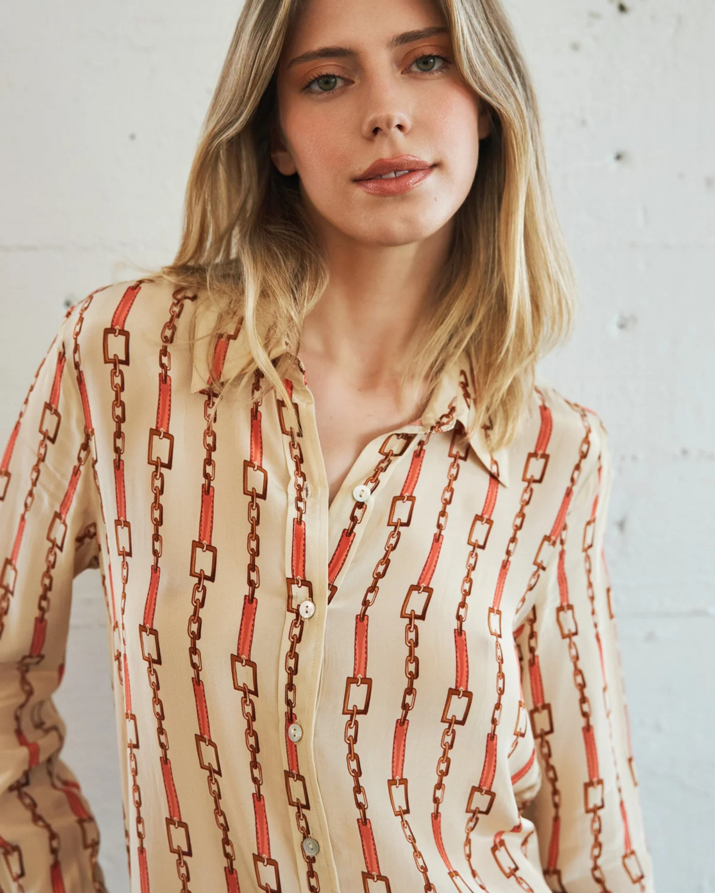 Sage Blouse by Catherine Gee / Coral Chain