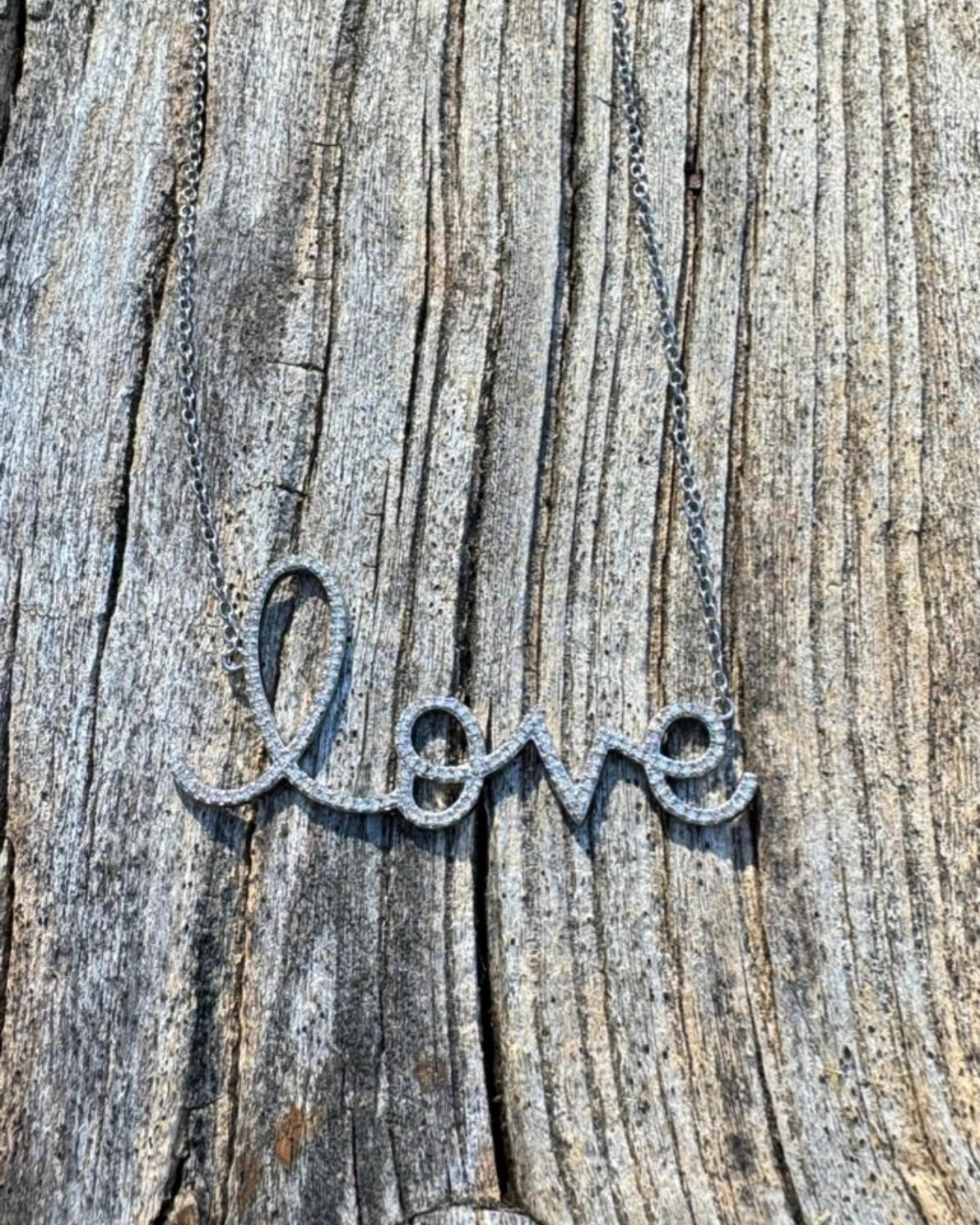 Love Script Necklace by Ilissia Michele Jewelry