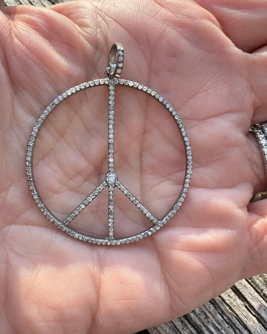 Pave Peace Pendant by Ilissa Michele