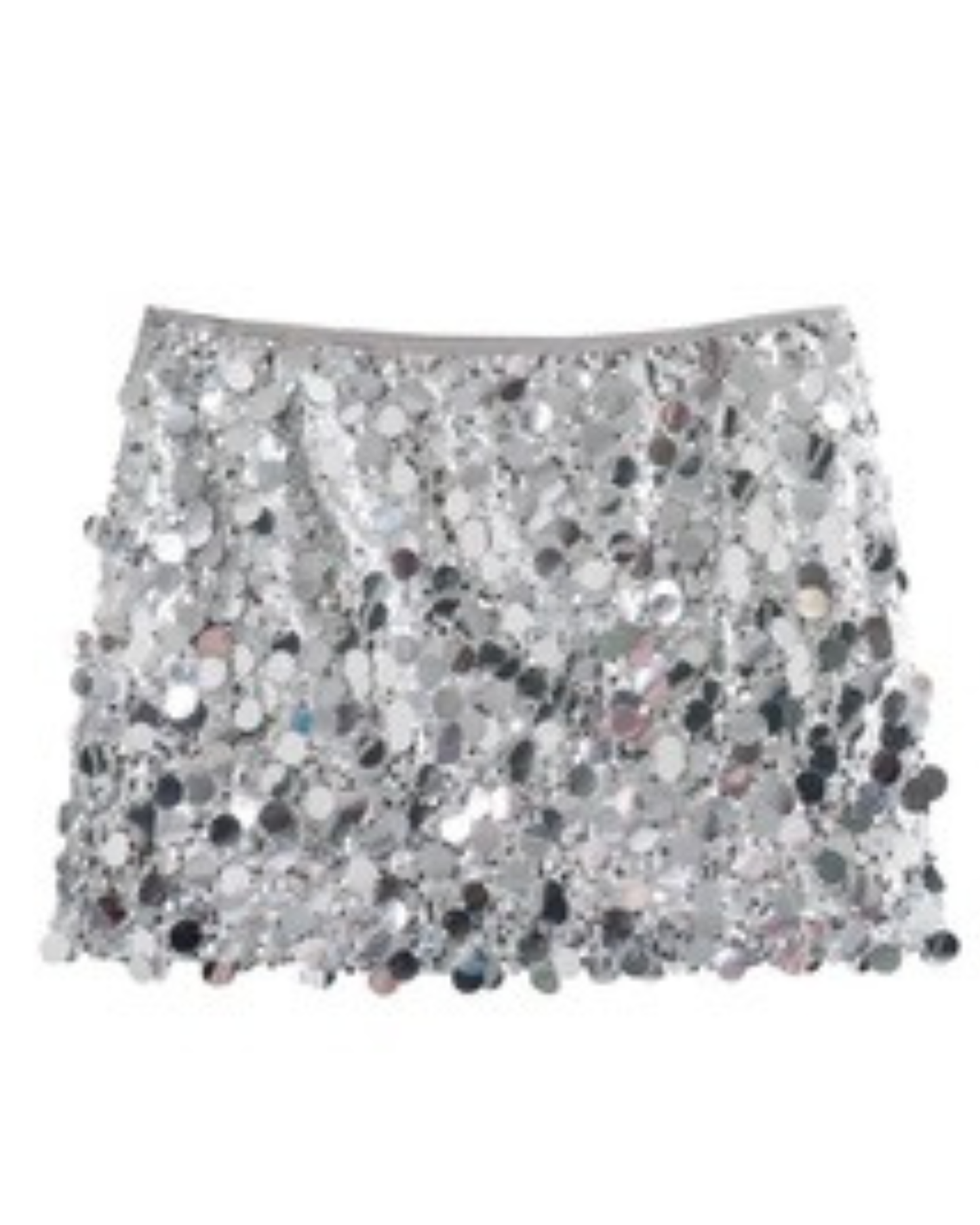 Sequin Skirt / Silver