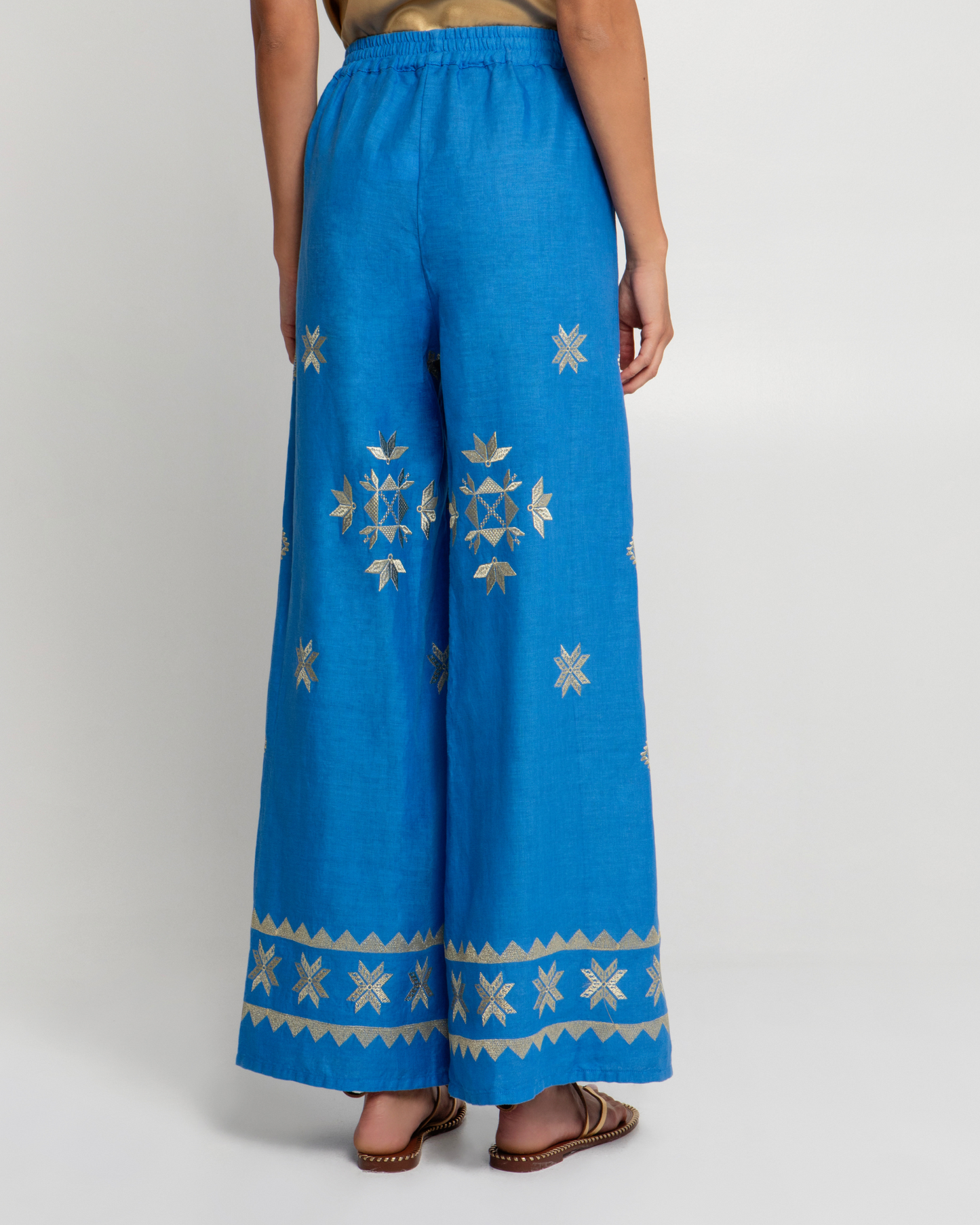 Lefkada Pant by Greek Archaic Kori / Blue Raf-Gold