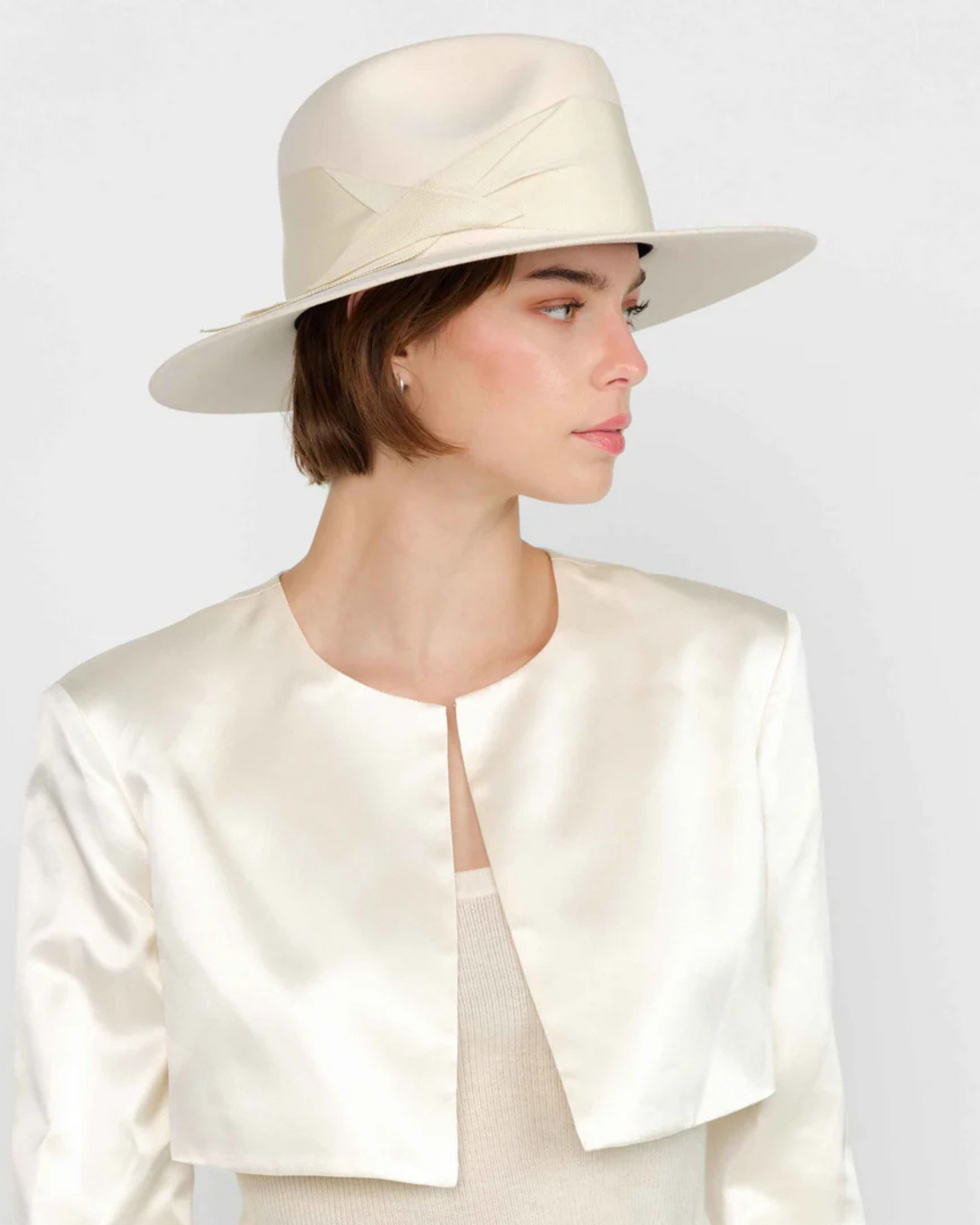 Felt Gardenia Hat by Freya / Ivory