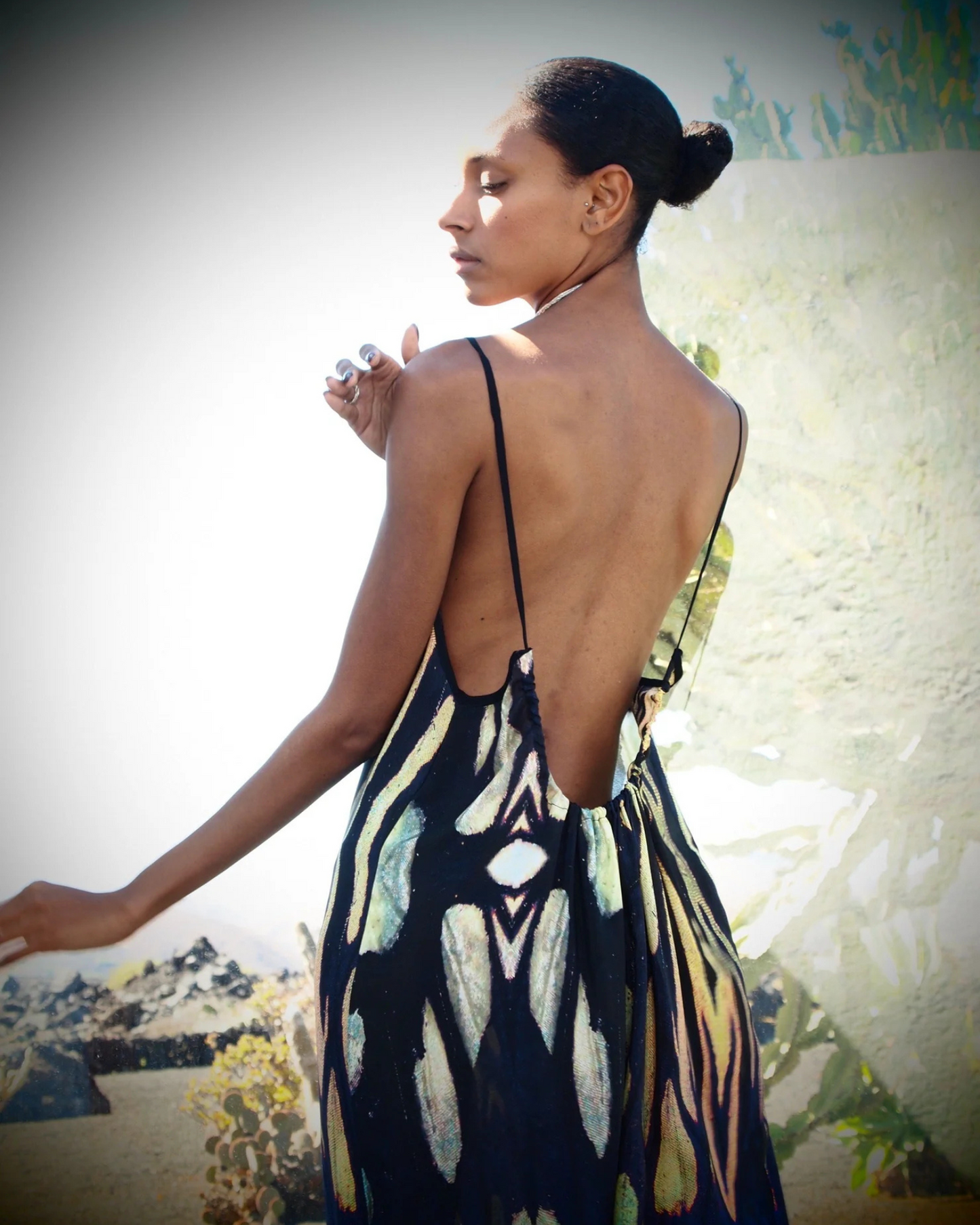 Selene Dress by Mona Swims / Obsidian Print