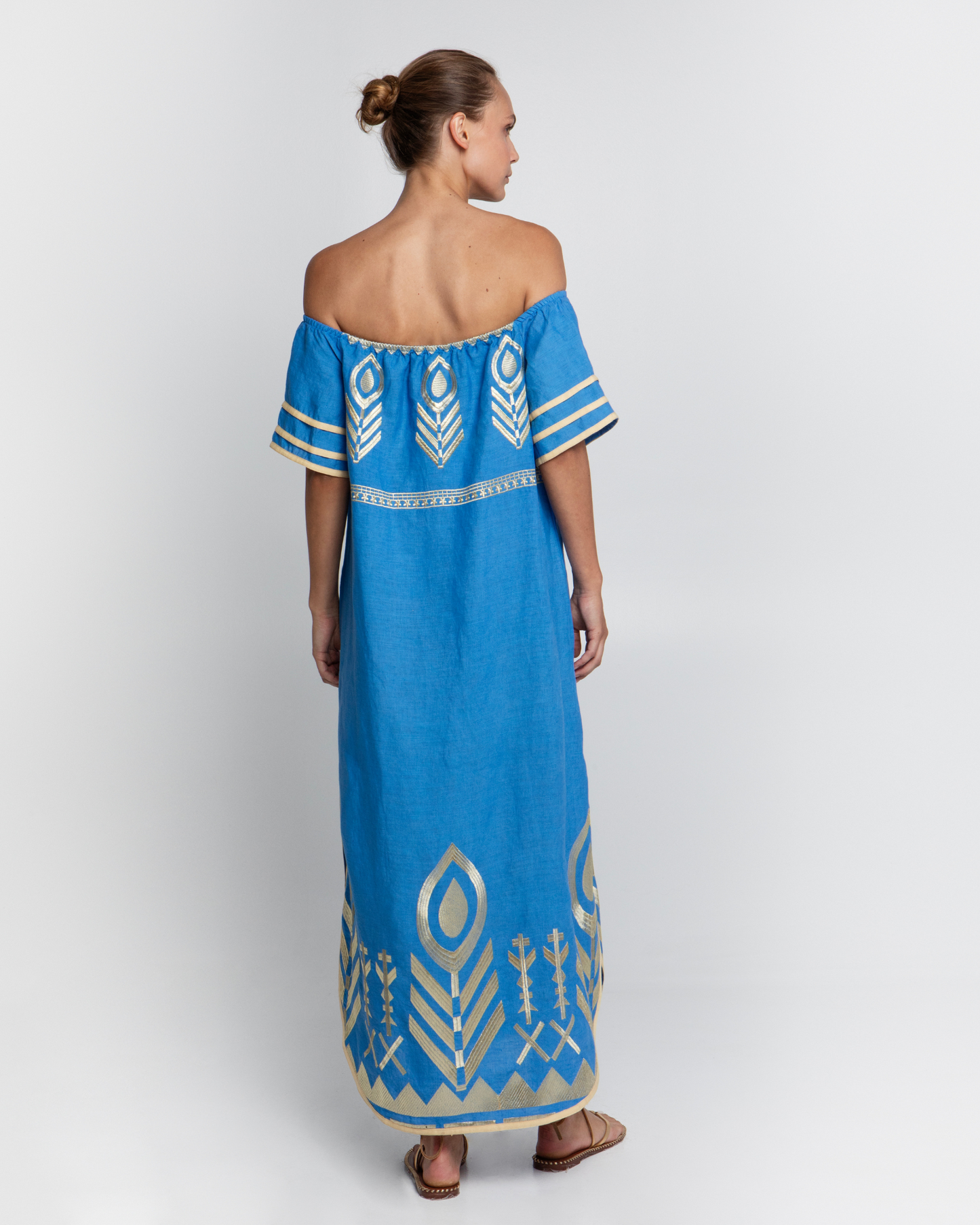Strapless Feather Dress by Greek Archaic Kori / Black-Gold
