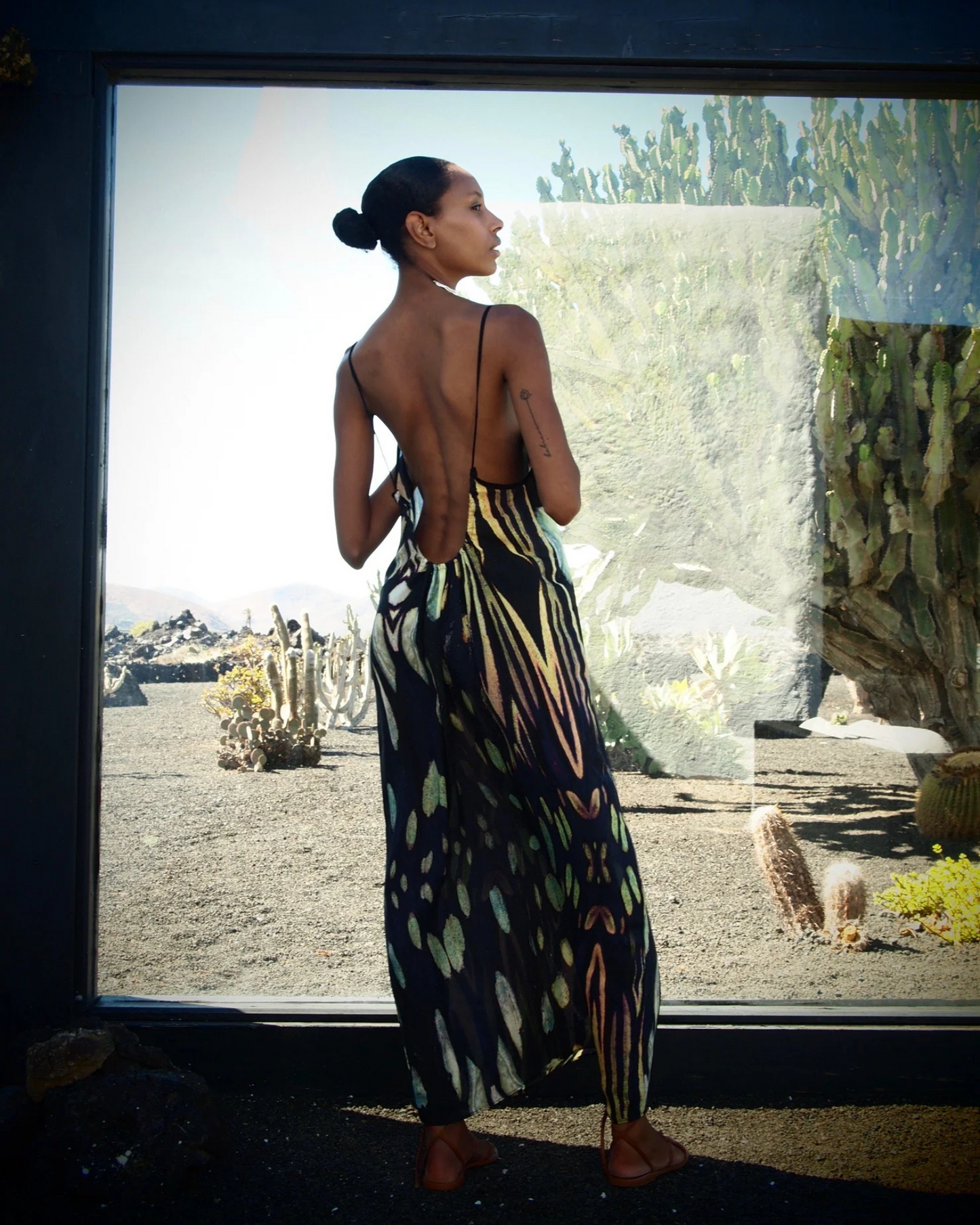 Selene Dress by Mona Swims / Obsidian Print