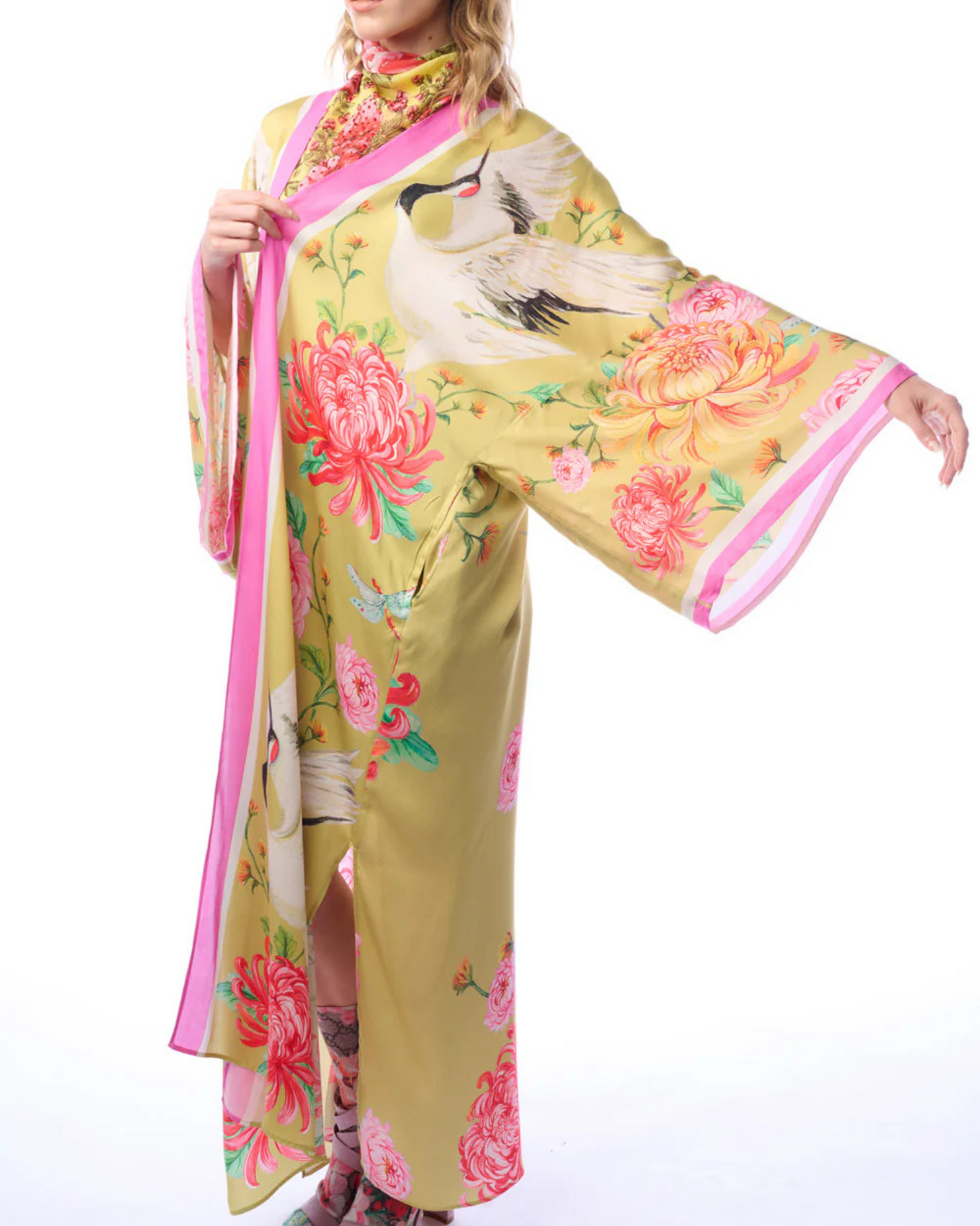 Legand Crane Kimono by Aratta