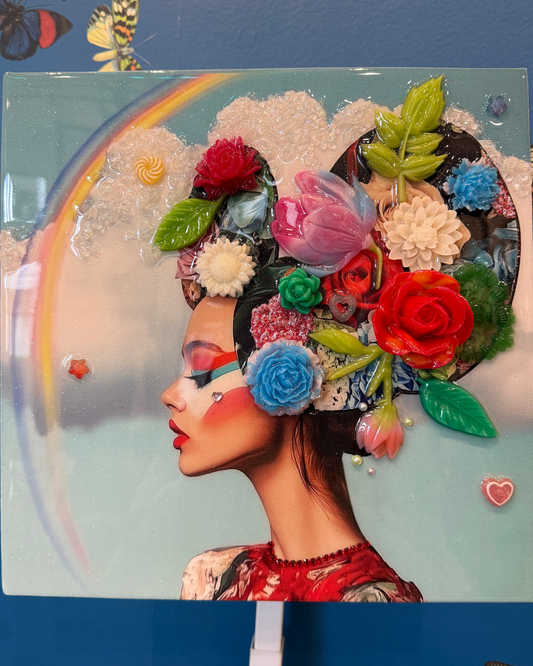 "Chasing Rainbows" Canvas 12 x 12 by Amy Shekhter Art